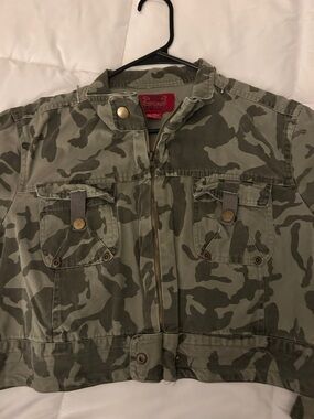 Paris Blues Olive Green Camouflage Military Field Jacket